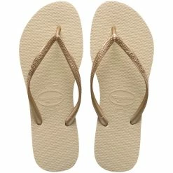 Havaianas Women's Slim Flip Flop In Sand Gold