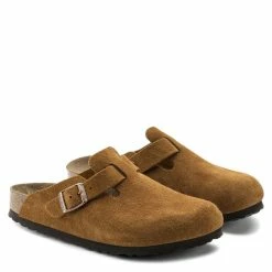 Alternative view of Birkenstock Boston Softbed Suede Leather In Mink (Narrow Width)