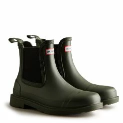 Alternative view of Hunter Women's Commando Chelsea Boots In Dark Olive