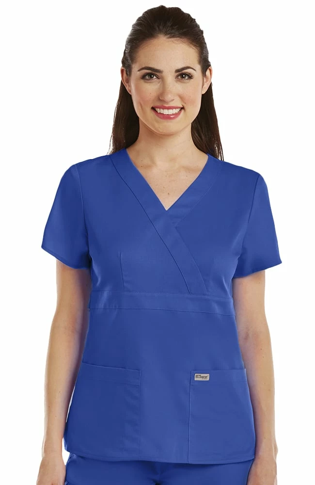 Grey's Anatomy Clearance Women's Mock Wrap Solid Scrub Top 3 Grey's Anatomy Clearance Women's Mock Wrap Solid Scrub Top