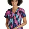Barco One Clearance Women's Soft Brilliance Print Scrub Top -Havaianas Shop 1 bc 5107 printclearancesfb 650