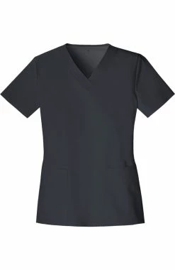 Cherokee Clearance Women's Two Pockets V-Neck Solid Scrub Top