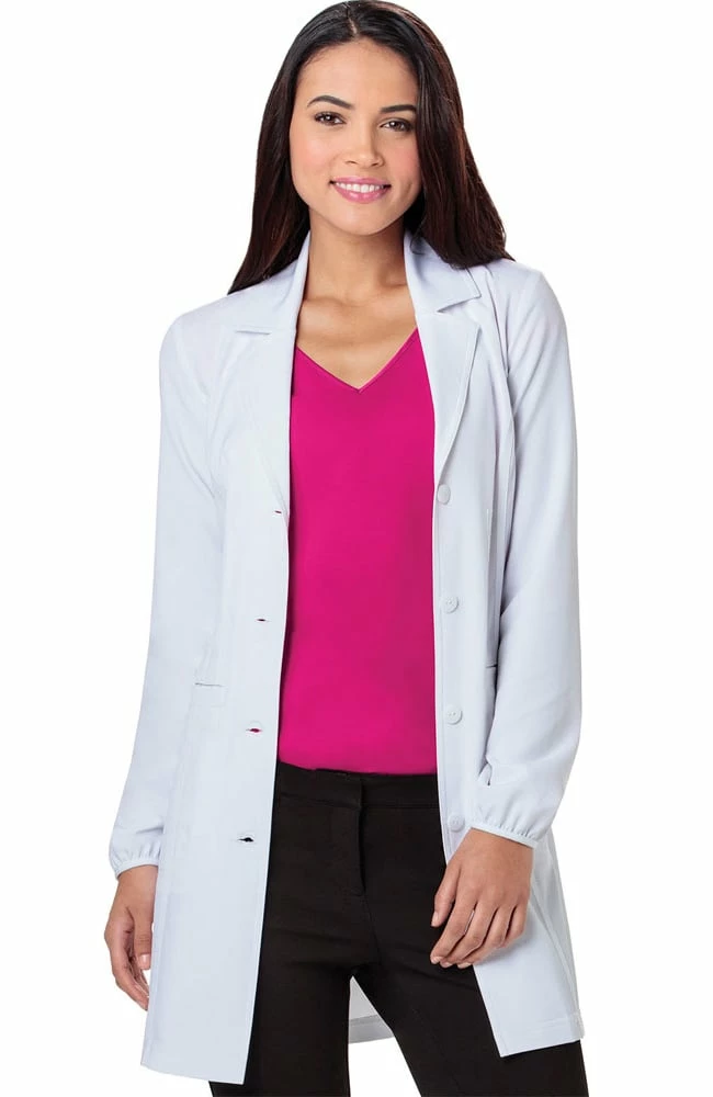 Heartsoul Women's Notched Lapel 34" Lab Coat 3 Heartsoul Women's Notched Lapel 34" Lab Coat