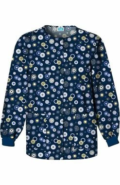 Cherokee Clearance Women's Crew Neck Dot Print Jacket