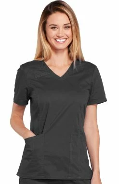 Cherokee Workwear Clearance Women's V-Neck Solid Scrub Top