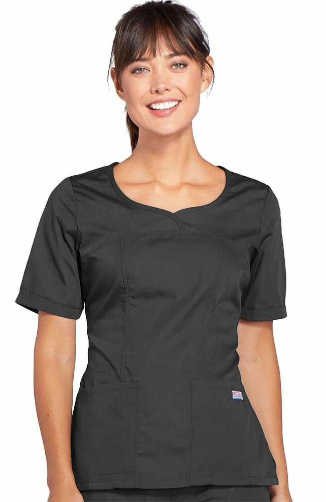 Cherokee Workwear Clearance Women's Novelty V-Neck Solid Scrub Top 3 Cherokee Workwear Clearance Women's Novelty V-Neck Solid Scrub Top