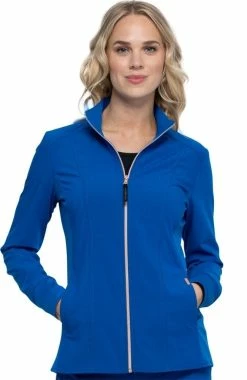 Cherokee Clearance Women's Zip Front Solid Scrub Jacket