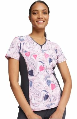 Cherokee Women's Loving Swirls Print Scrub Top