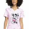 Cherokee Clearance Women's I Love You More Print Scrub Top -Havaianas Shop 1 ck ck714 printclearancekvm 650