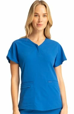Cherokee Clearance Women's Zip V-Neck Scrub Top
