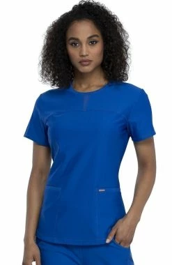 Cherokee Clearance Women's Crew Neck Solid Scrub Top