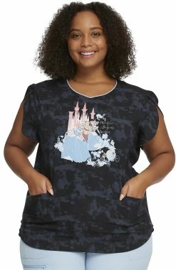 Heartsoul Clearance Women's Magic Begins Within Print Scrub Top
