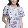 Cherokee Clearance Women's V-Neck Dr. Seuss Print Scrub Top -Havaianas Shop 1 ck tf720 printclearancesem 650