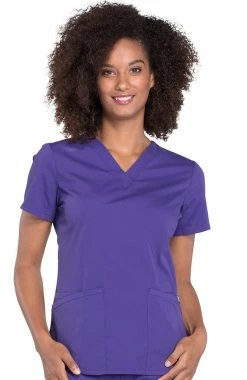 Cherokee Workwear Clearance Women's V-Neck Solid Scrub Top