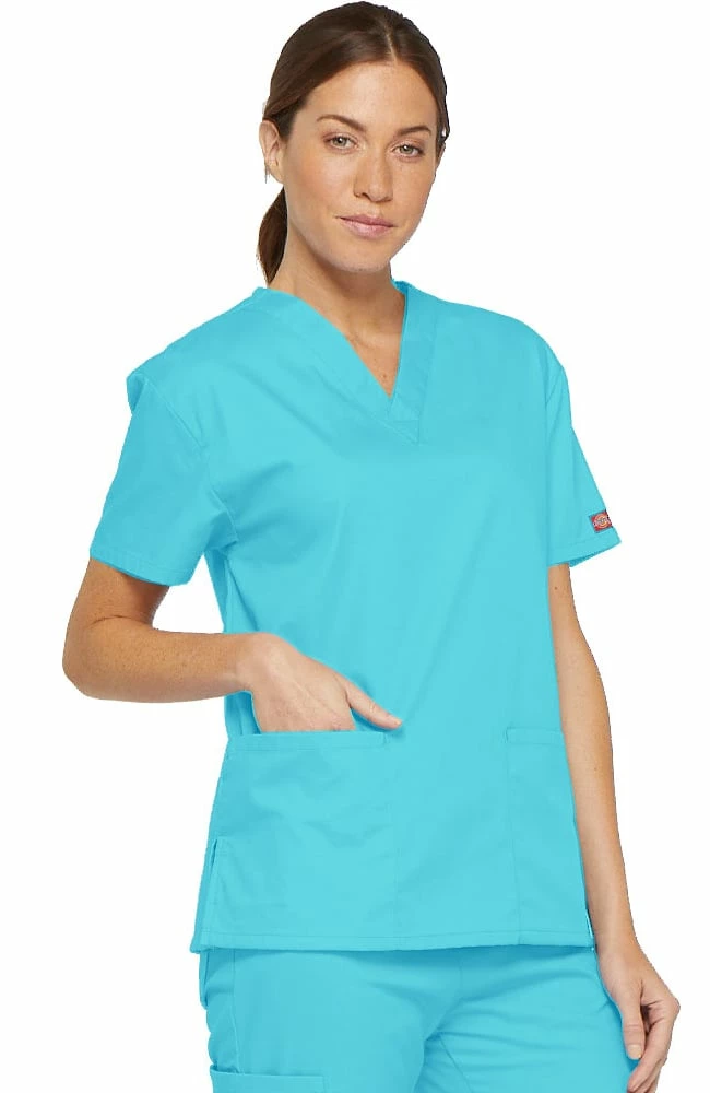 Dickies Clearance Women's V-Neck Solid Scrub Top 3 Dickies Clearance Women's V-Neck Solid Scrub Top