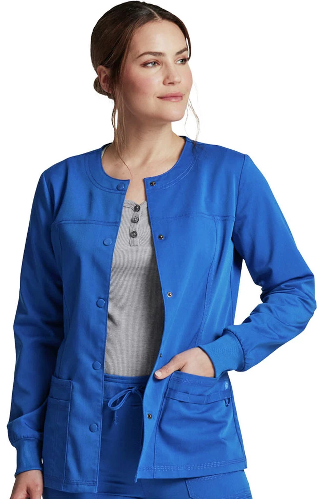 Dickies Women's Snap Front Solid Scrub Jacket 3 Dickies Women's Snap Front Solid Scrub Jacket