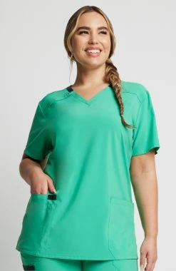 Dickies Clearance Women's V-Neck Solid Scrub Top
