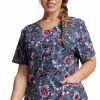 Dickies Women's V-Neck Florget About It Print Scrub Top 1 Dickies Women's V-Neck Florget About It Print Scrub Top -Havaianas Shop 1 di dk623 printfga 650