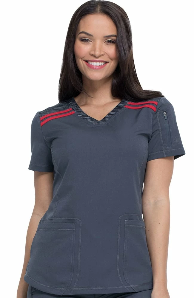 Dickies Women's V-Neck Solid Scrub Top 3 Dickies Women's V-Neck Solid Scrub Top