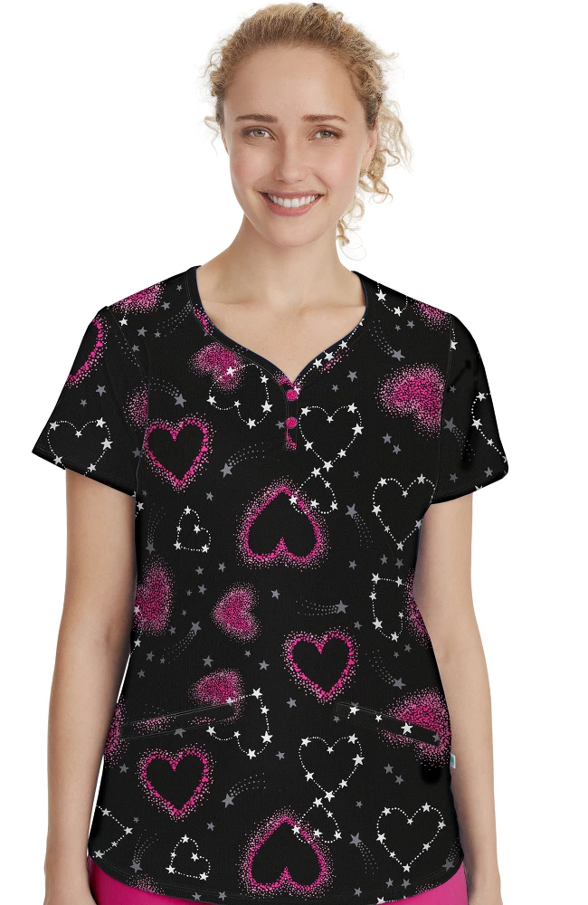 Healing Hands Clearance Women's Isabel Love And Beyond Print Scrub Top 3 Healing Hands Clearance Women's Isabel Love And Beyond Print Scrub Top