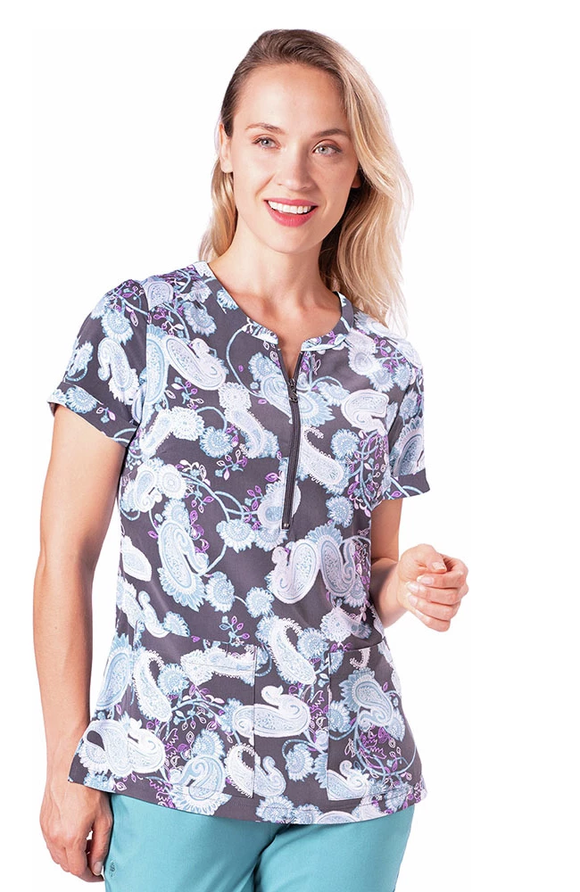 Healing Hands Clearance Women's Jean Bella Paisley Print Scrub Top 3 Healing Hands Clearance Women's Jean Bella Paisley Print Scrub Top