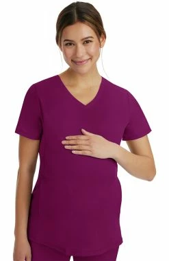 Healing Hands Women's Mila Maternity Solid Scrub Top