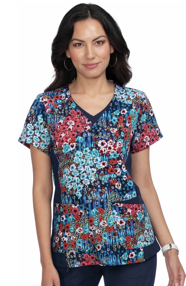 Koi Clearance Women's Nadi Daisy Print Scrub Top 3 Koi Clearance Women's Nadi Daisy Print Scrub Top