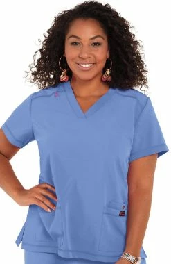 Koi Women's Freesia Solid Scrub Top