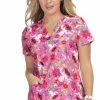 Koi Clearance Women's Bell Floral Garden Puppy Print Scrub Top -Havaianas Shop 1 ko b120pr printclearancefgp 650