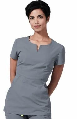 Medelita Women's Horizon V-Neck Solid Scrub Top