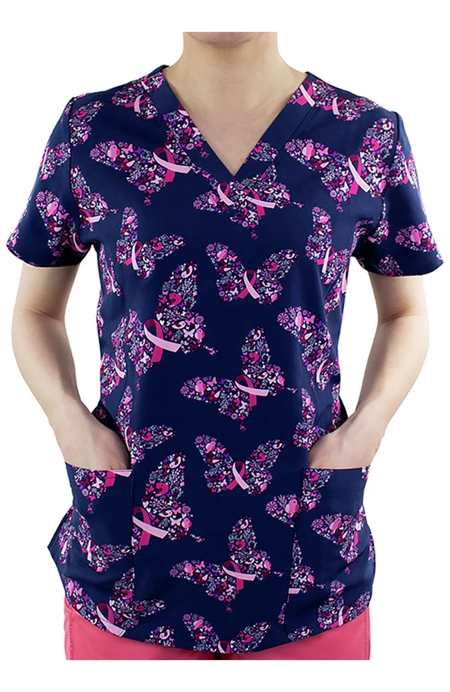 Maevn Uniforms Clearance Women's Graceful Strength Print Scrub Top 3 Maevn Uniforms Clearance Women's Graceful Strength Print Scrub Top