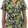 Maevn Uniforms Women's Lily Lala Print Scrub Top 2 Maevn Uniforms Women's Lily Lala Print Scrub Top -Havaianas Shop 1 mv 1767 printlll 650