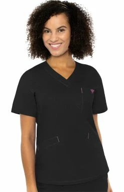 Med Couture Clearance Women's Signature V-Neck Solid Scrub Top