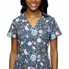 Med Couture Women's Vicky Cosmic Cuteness Print Scrub Top -Havaianas Shop 1 pe 8564 printcmc 650