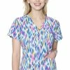 Med Couture Women's Vicky Watercolor Animal Print Scrub Top -Havaianas Shop 1 pe 8564 printwaa 650