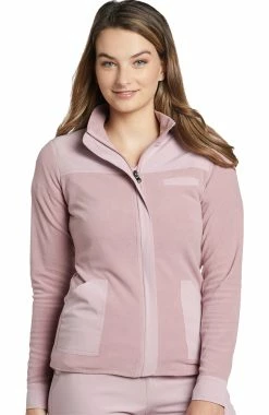 White Cross Women's Mixed Media Solid Scrub Jacket