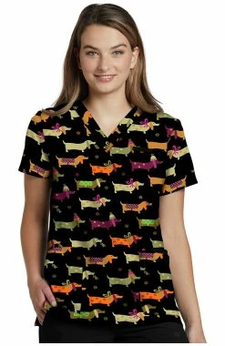 White Cross Clearance Women's Teckle Toques Print Scrub Top