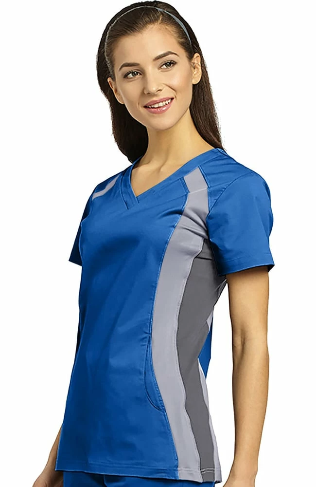 White Cross Clearance Women's V-Neck Side Panel Solid Scrub Top 3 White Cross Clearance Women's V-Neck Side Panel Solid Scrub Top