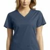 White Cross Women's Contrast Side Panel Solid Scrub Top -Havaianas Shop 1 wc 766c 650