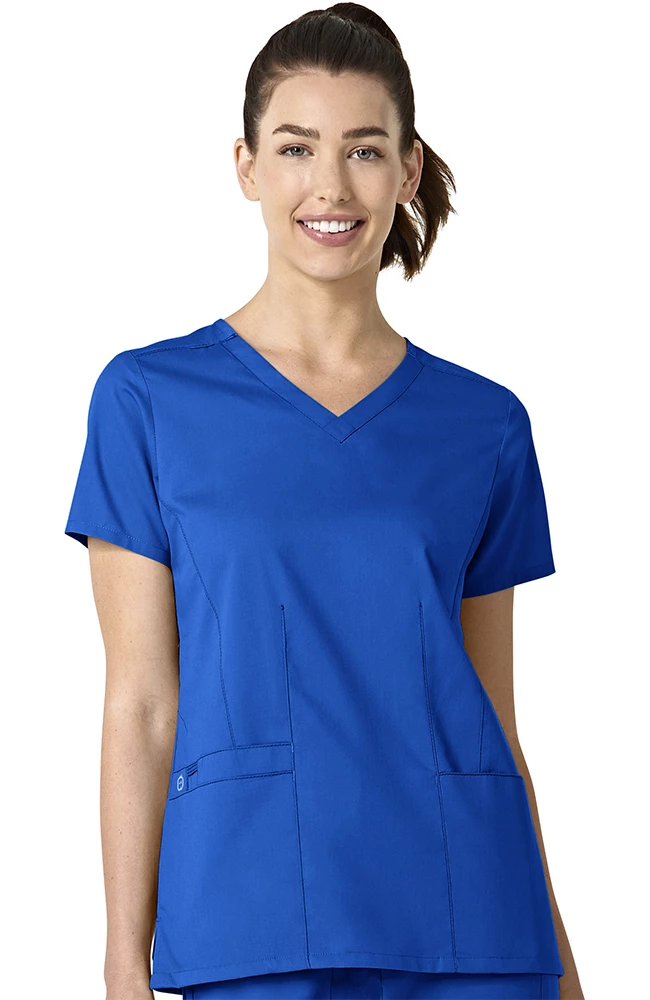 WonderWORK Women's Contoured V-Neck Solid Scrub Top 3 WonderWORK Women's Contoured V-Neck Solid Scrub Top
