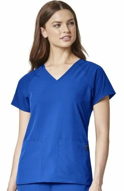 WonderWink Clearance Women's Modified Raglan Solid Scrub Top