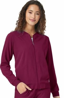 WonderWink Clearance Women's Bomber Solid Scrub Jacket