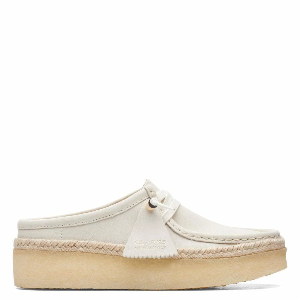 Clarks Women's WallabeeCup Lo In White Suede 3 Clarks Women's WallabeeCup Lo In White Suede