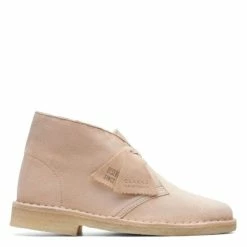Clarks Women's Desert Boot In Beige Suede