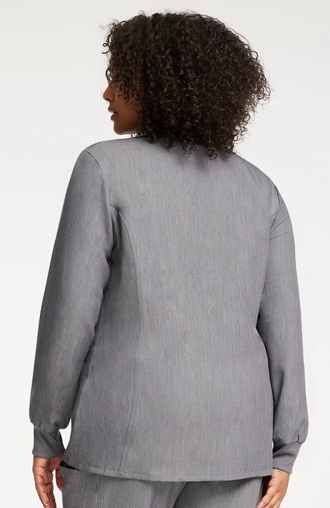 AllHeart Clearance Women's Warm-Up Solid Scrub Jacket 4 AllHeart Clearance Women's Warm-Up Solid Scrub Jacket - Image 2