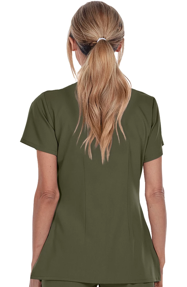 Grey's Anatomy Clearance Women's Mock Wrap Solid Scrub Top 4 Grey's Anatomy Clearance Women's Mock Wrap Solid Scrub Top - Image 2
