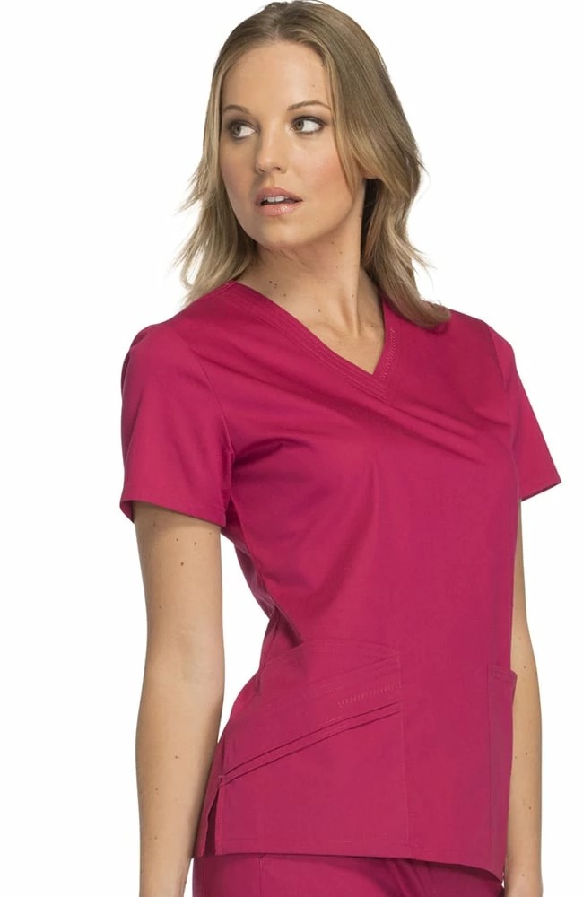 Cherokee Clearance Women's Two Pockets V-Neck Solid Scrub Top 4 Cherokee Clearance Women's Two Pockets V-Neck Solid Scrub Top - Image 2