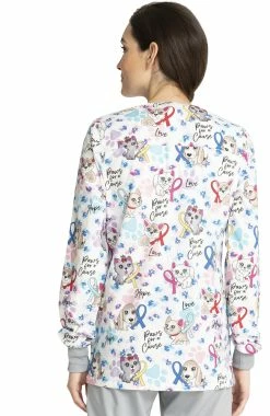 Alternative view of Cherokee Clearance Women's Snap Front Paws For A Cause Print Jacket