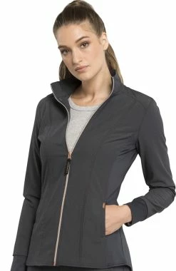 Alternative view of Cherokee Clearance Women's Zip Front Solid Scrub Jacket