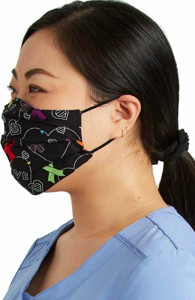 Cherokee Women's Reversible A Hopeful Hearts & Mr. Purr-fect Print Face Mask 4 Cherokee Women's Reversible A Hopeful Hearts & Mr. Purr-fect Print Face Mask - Image 2